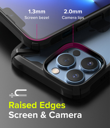 Ringke Cover for iPhone 13 Pro Case Hard Fusion-X Ergonomic Transparent Shock Absorption TPU Bumper  Designed Case for iPhone 13 Pro  - Camo Black